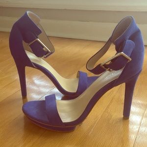 CALVIN KLEIN Blue Suede Heels